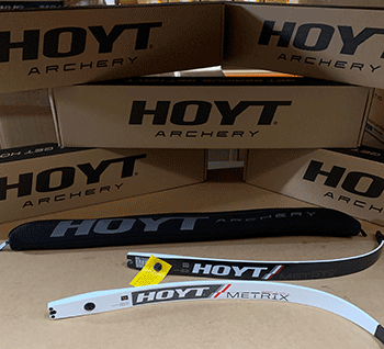 Shipment from Hoyt Archery of 2026 Metrix Bow Limbs