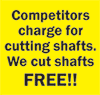 Arrows and shafts cut to length, free