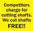 Arrow shafts cut to length, free