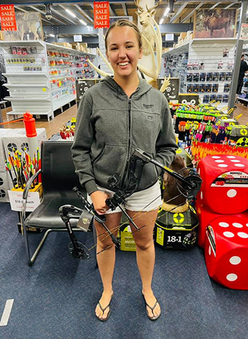 Abby with her new Diamond Edge 320